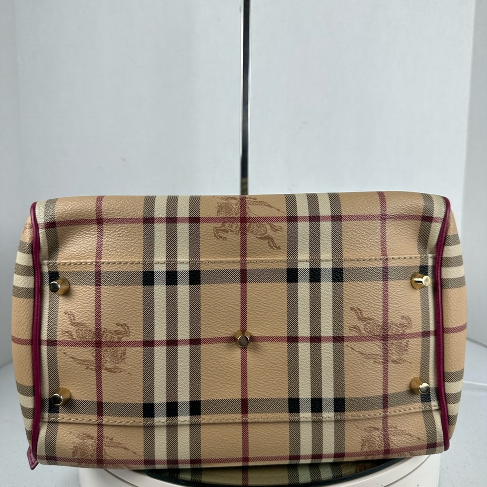 BURBERRY NOVA CHECK SHOULDER BAG COATED CANVAS MADE IN ITALY - Picture 6 of 11